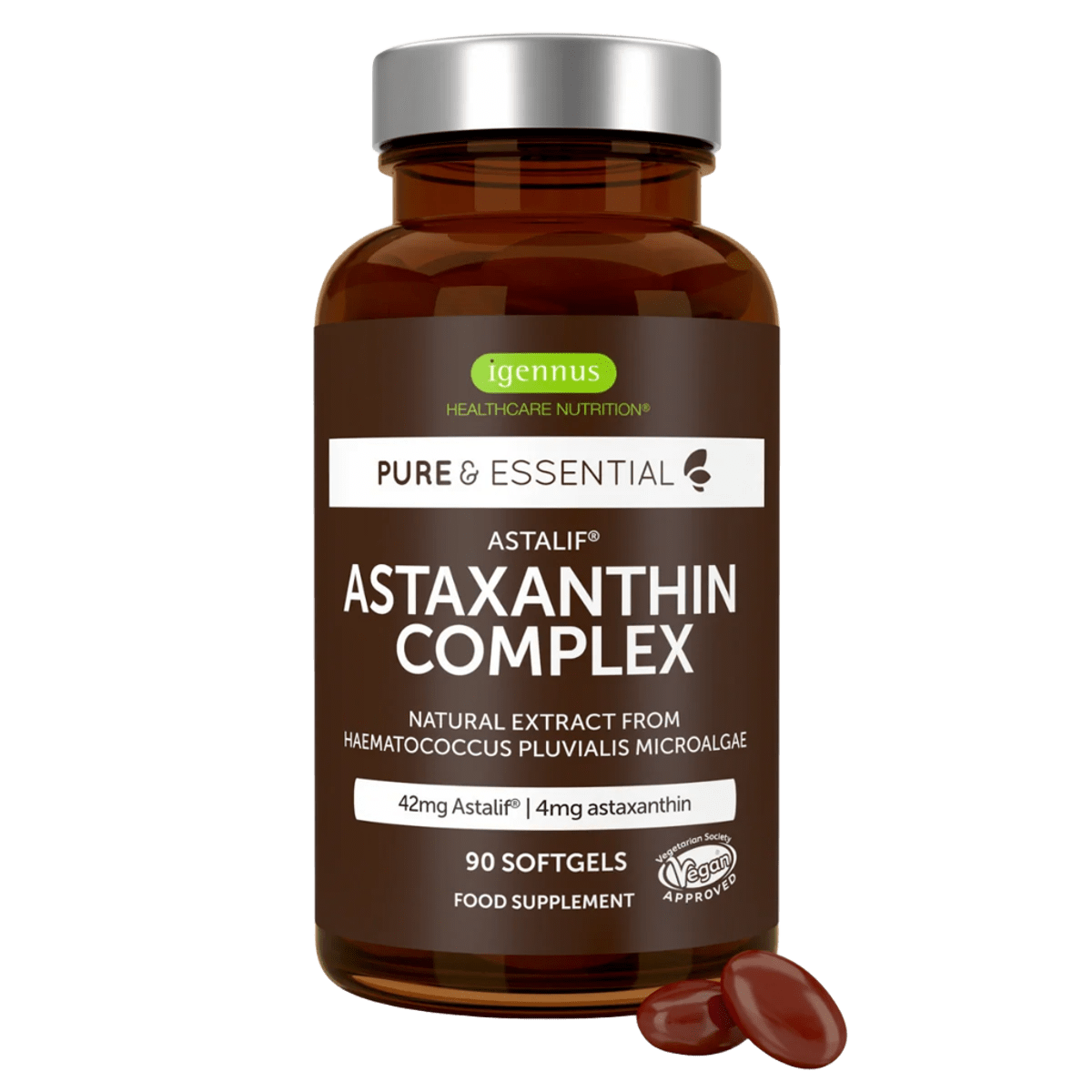 Astaxanthin Complex, 4mg Astaxanthin from 42mg, Vegan, 90 Softgels