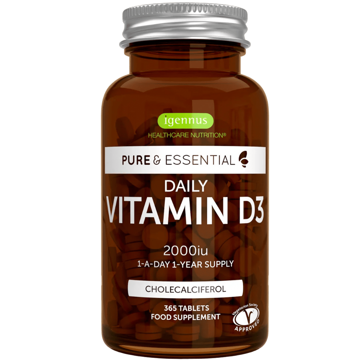 Daily Vitamin D3 2000iu Cholecalciferol, 1-a-day, 365 Tablets
