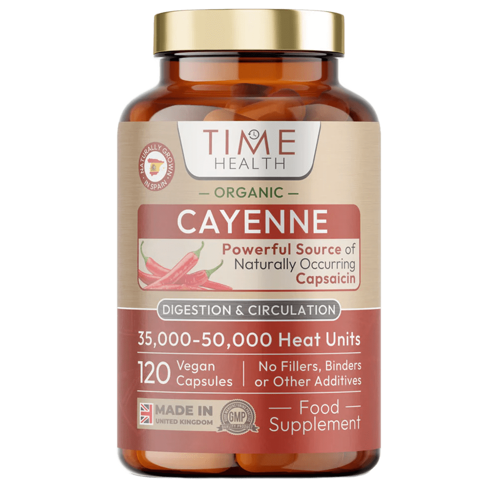 Organic Cayenne Pepper – 35,000–50,000 HU, Digestive & Circulation Support