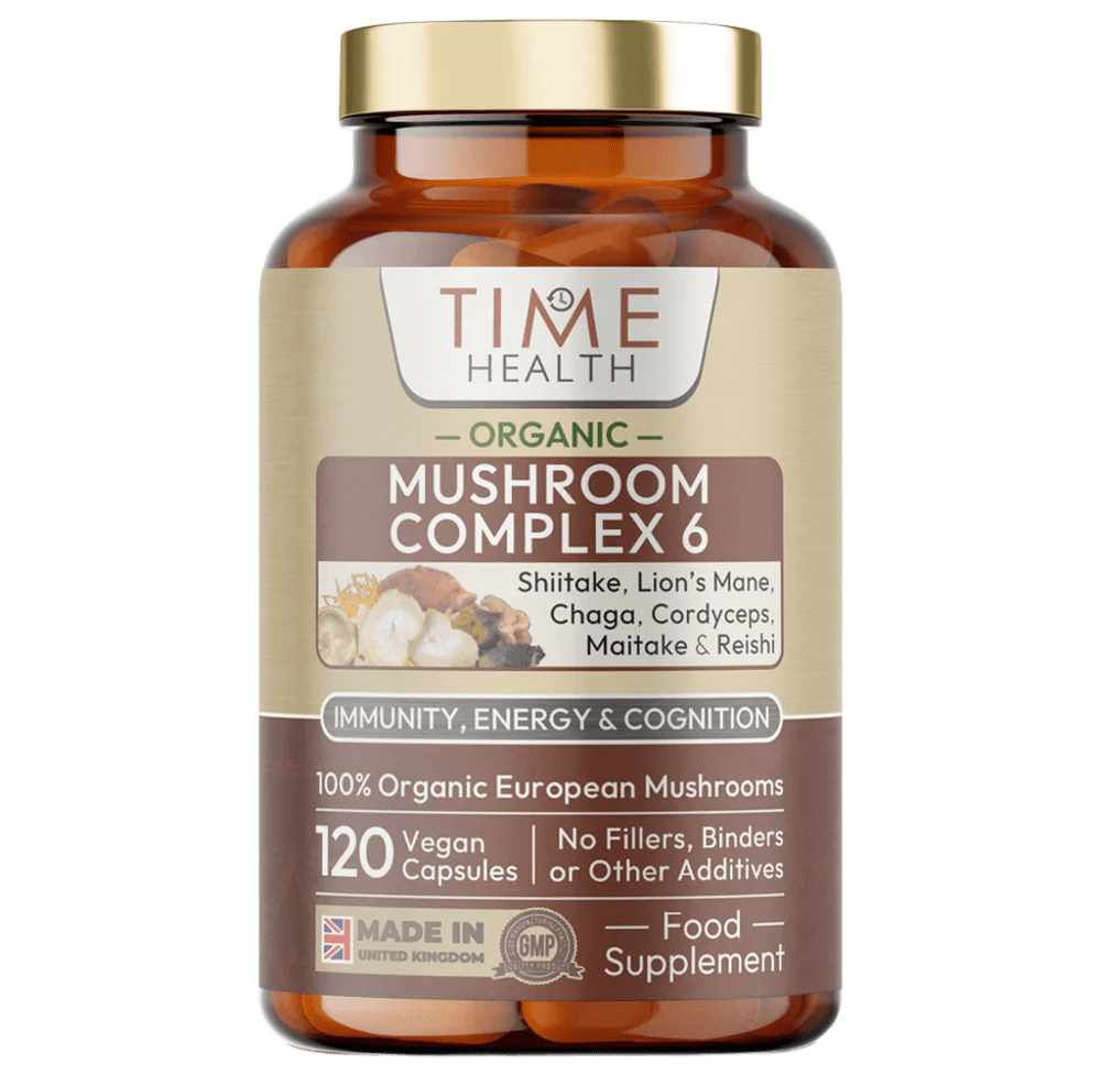 Organic Mushroom Complex 6 – Chaga, Cordyceps, Shiitake, Reishi, Lion's Mane, Maitake