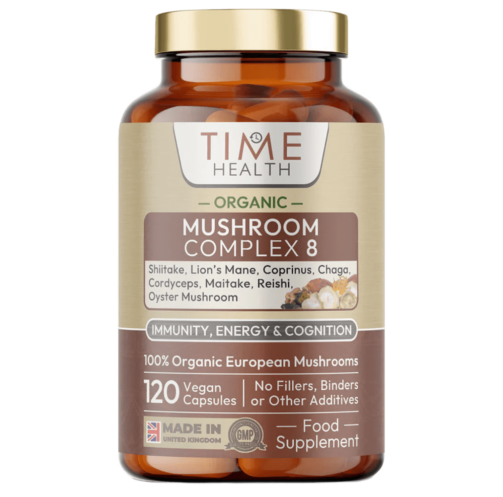 Organic Mushroom Complex 8 - Chaga, Cordyceps, Coprinus comatus, Lion's Mane, Maitake, Oyster Betox93®, Reishi, Shiitake