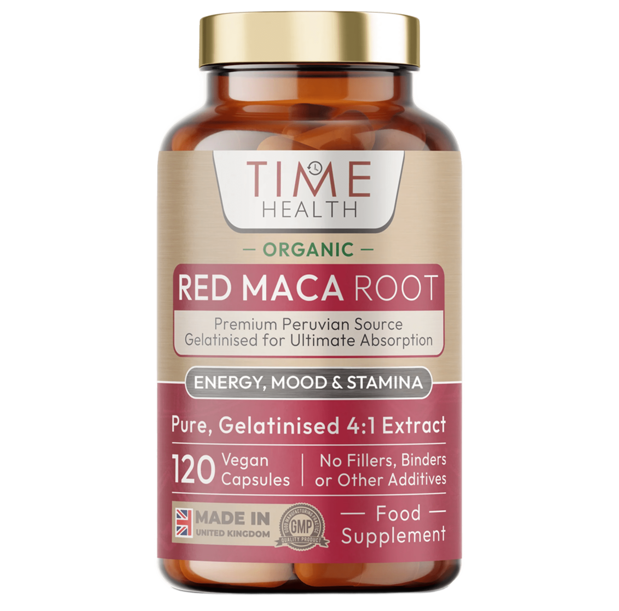 Red Maca Root – Organic, Gelatinised – Energy Support